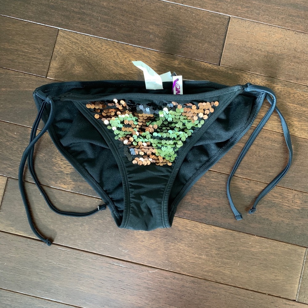 Swim suit bottom tie sides Camouflage design New M